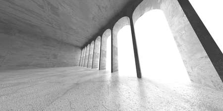 Abstract architecture background. Empty rough concrete interior. 3d renderの写真素材
