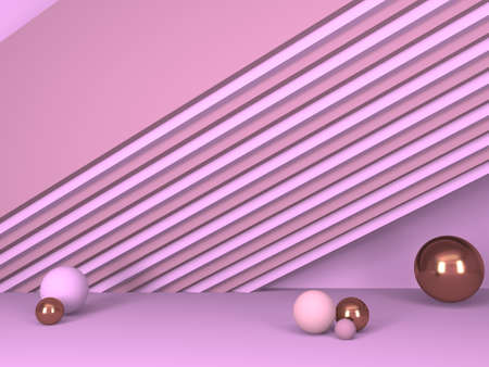 Abstract geometric background. Pink color. Geometry shape podium mock up for product presentation