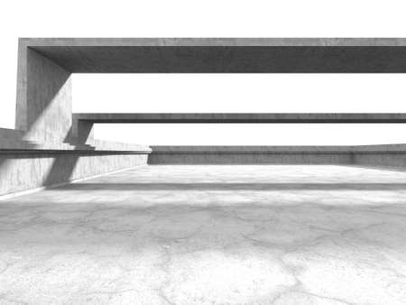 Abstract architecture background. Empty rough concrete interior. 3d renderの写真素材