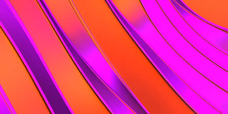 Colorful Liquid metallic wavy background. 3d render illustrationの写真素材