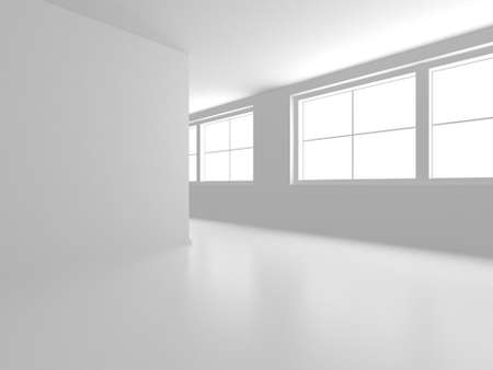 Illuminated interior design. Empty Room Interior Background. 3D renderの写真素材
