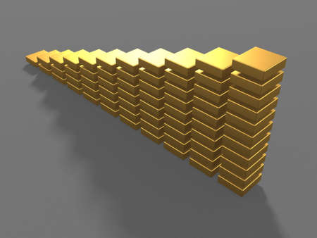 Economical graph chart. Business concept. Infographics elements diagram. 3d renderの写真素材