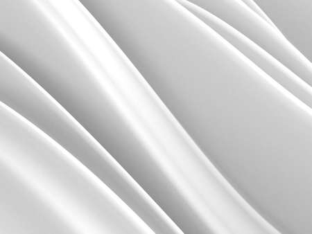White abstract liquid wavy background. 3d render illustrationの写真素材