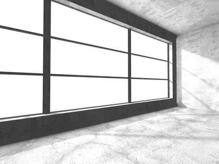 Abstract architecture background. Empty rough concrete interior. 3d renderの写真素材