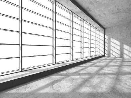 Abstract architecture background. Empty rough concrete interior. 3d renderの写真素材