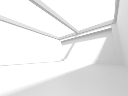 White Modern Background. Abstract Building Concept. 3d renderの写真素材