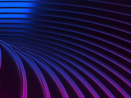 Colorful Liquid metallic wavy background. 3d render illustration