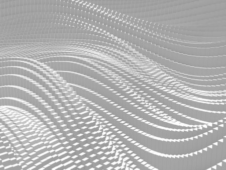 White abstract liquid wavy background. 3d render illustration
