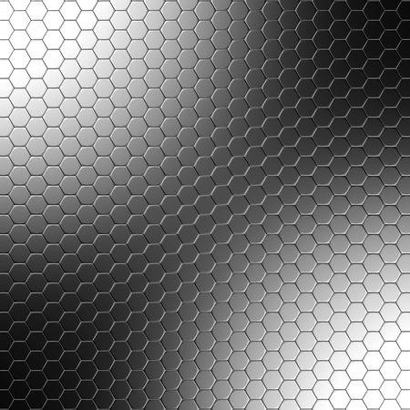 Chrome Metallic Hexagon Glossy Futuristic Background. 3d render