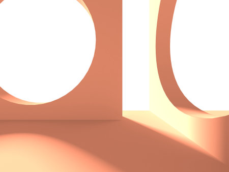 Pink Modern Background. Abstract Building Concept. 3d render