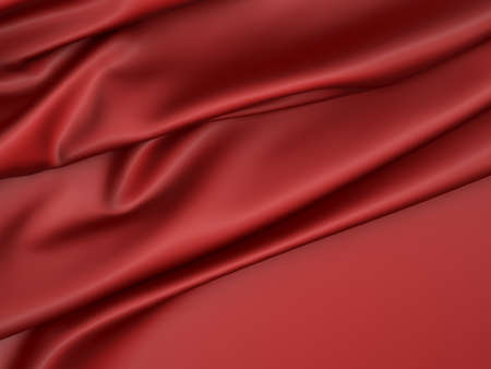 Abstract white fabric texture background. 3d render illustrationの写真素材