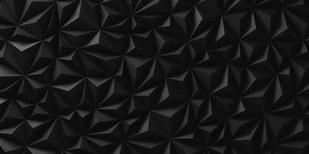 Dark Chaotic Poligon Surface Background. 3d render illustrationの写真素材