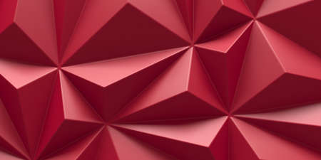 Triangle Poligon Red Abstract futuristic Background. 3d renderの写真素材