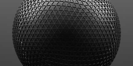 Silver shiny globes spheres design background. 3d render illustrationの写真素材