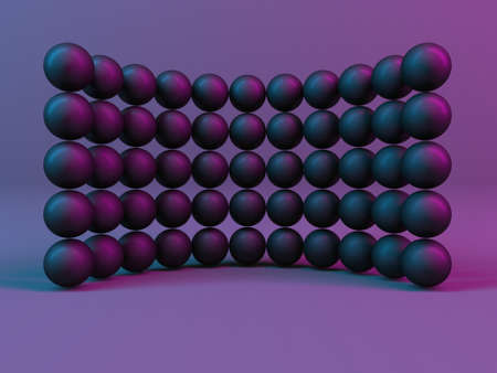 Colorful shiny spheres design background. 3d render illustrationの写真素材