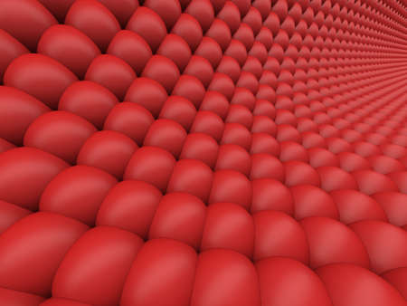 Red shiny spheres design background. 3d render illustrationの写真素材