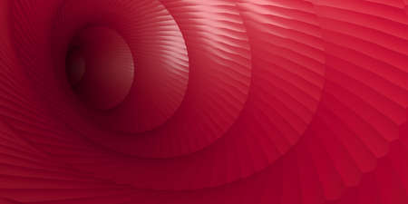 Red tunnel spiral round wormhole. 3d renderの写真素材