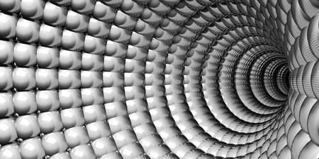 Silver shiny globes spheres design background. 3d render illustrationの写真素材