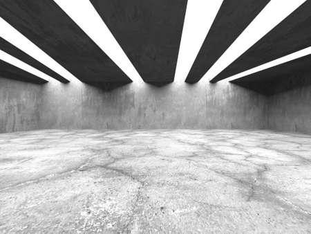 Abstract architecture interior background. Empty concrete room. 3d renderの写真素材