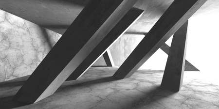 Abstract architecture interior background. Empty concrete room. 3d renderの写真素材