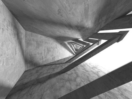 Abstract architecture background. Empty rough concrete interior. 3d renderの写真素材
