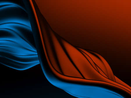 Colorful Liquid metallic wavy background. 3d render illustrationの写真素材