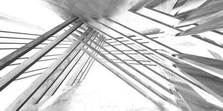 Abstract architecture interior background. Empty concrete room. 3d renderの写真素材