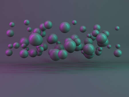 Colorful balls abstract wallpaper background. 3d render