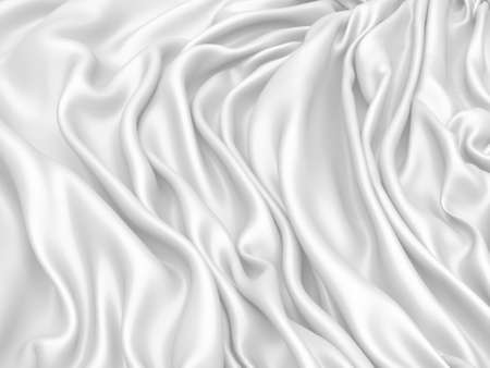 White fabric texture background. Luxury cloth background. 3d render illustrationの写真素材