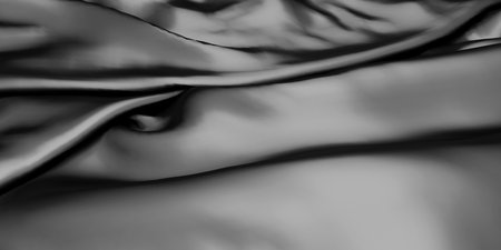 Abstract background luxury cloth. Smooth elegant black silk or satin texture. 3d render illustrationの写真素材
