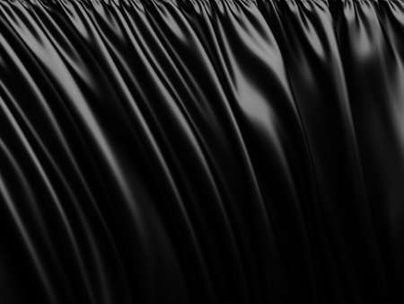 Abstract background luxury cloth waves. dark wavy soft wrinkled fabric. 3d render illustrationの写真素材