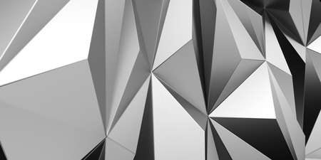 Chrome Metallic Glossy Futuristic Background. 3d renderの写真素材