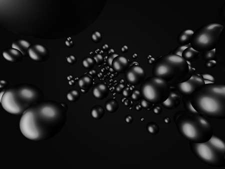 Silver shiny globes spheres design background. 3d render illustrationの写真素材