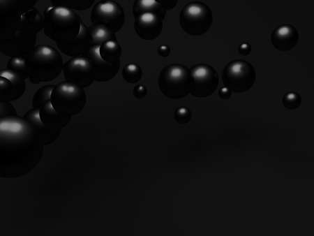 Silver shiny globes spheres design background. 3d render illustration