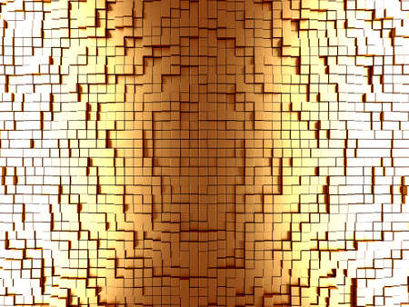 Luxury golden background. Gold glossy cubes array. 3d render