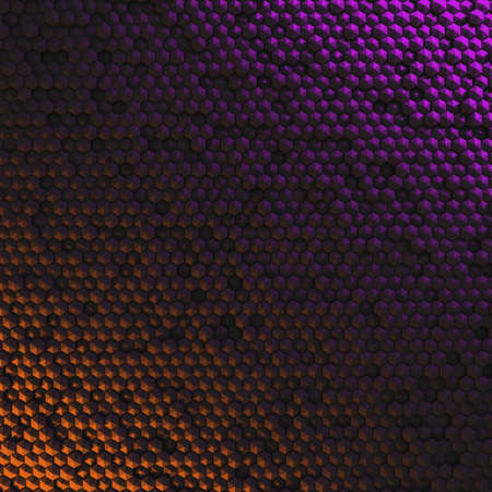Hexagon Poligon Colorful Abstract futuristic Background. 3d render