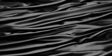 Abstract background luxury cloth waves. dark wavy soft wrinkled fabric. 3d render illustrationの写真素材