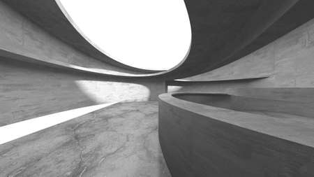 Abstract architecture interior background. Empty concrete room. 3d renderの写真素材