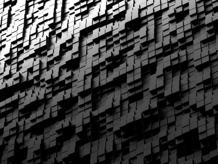 Abstract Dark Cubes Futuristic Design Background. 3d render illustrationの写真素材