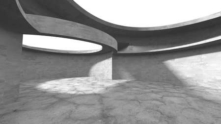 Abstract architecture interior background. Empty concrete room. 3d renderの写真素材