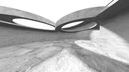 Abstract architecture interior background. Empty concrete room. 3d renderの写真素材