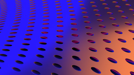 Colorful round metal dots mesh texture background. 3d render illustrationの写真素材