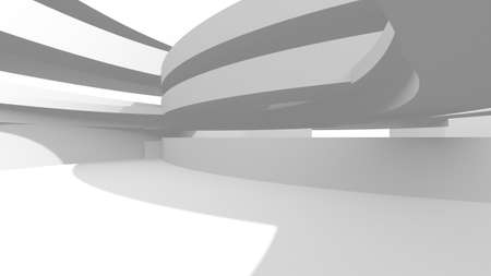 White Modern Background. Abstract Building Concept. 3d renderの写真素材