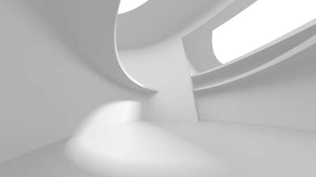 White Modern Background. Abstract Building Concept. 3d renderの写真素材