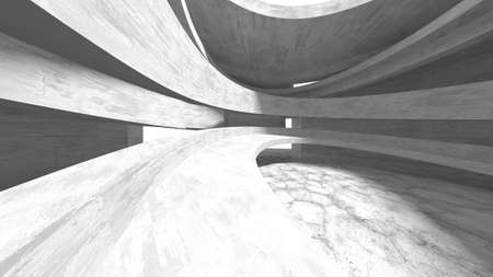 Abstract architecture interior background. Empty concrete room. 3d renderの写真素材