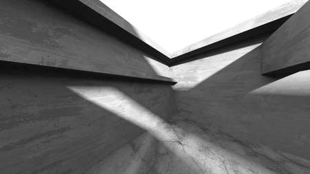 Abstract architecture interior background. Empty concrete room. 3d renderの写真素材