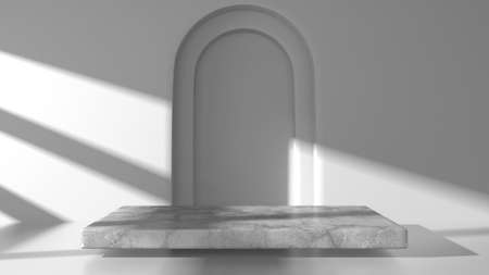 Abstract scene podium mockup. Award ceremony concept. 3d renderの写真素材