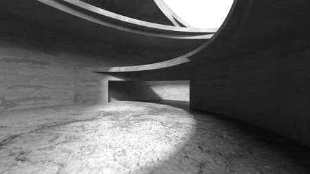 Abstract architecture interior background. Empty concrete room. 3d renderの写真素材