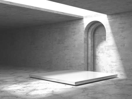 Abstract scene podium mockup. Award ceremony concept. 3d renderの写真素材