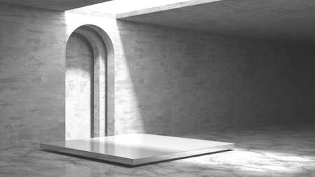 Abstract scene podium mockup. Award ceremony concept. 3d renderの写真素材